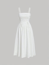 MOD Solid Drawstring Front Cami Dress